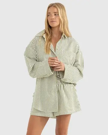 Rhythm COVE STRIPE LONG SLEEVE SHIRT