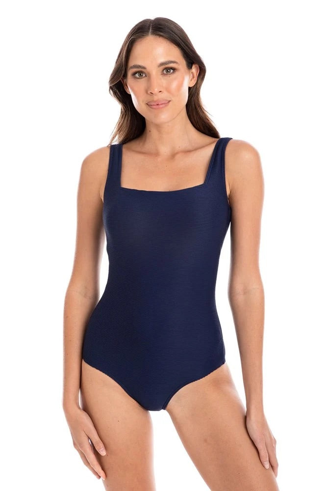 TOGS TEXTURED NAVY Square Neck