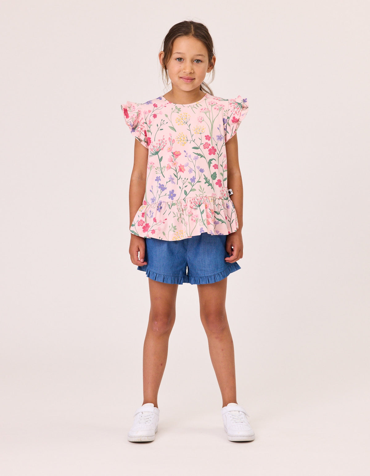 Radicool Chambray Frill Short