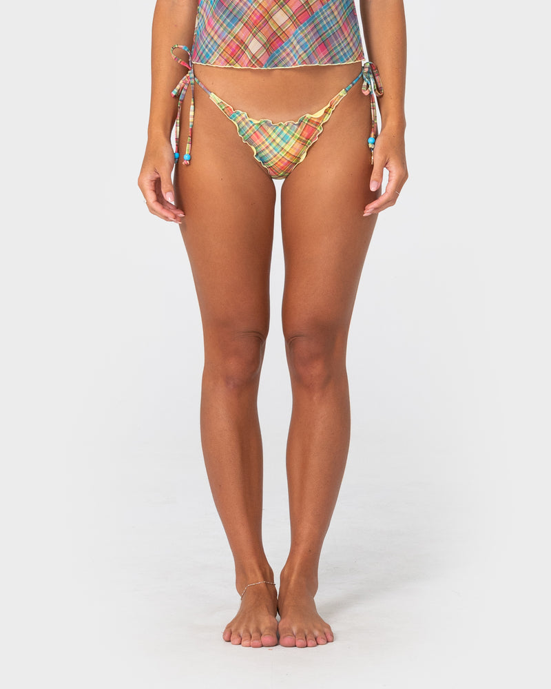 Rusty Check Moi Brazilian Bikini Bottom