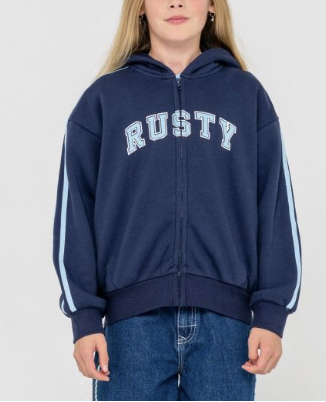 Rusty Girls Team Varsity Zip Through Hood