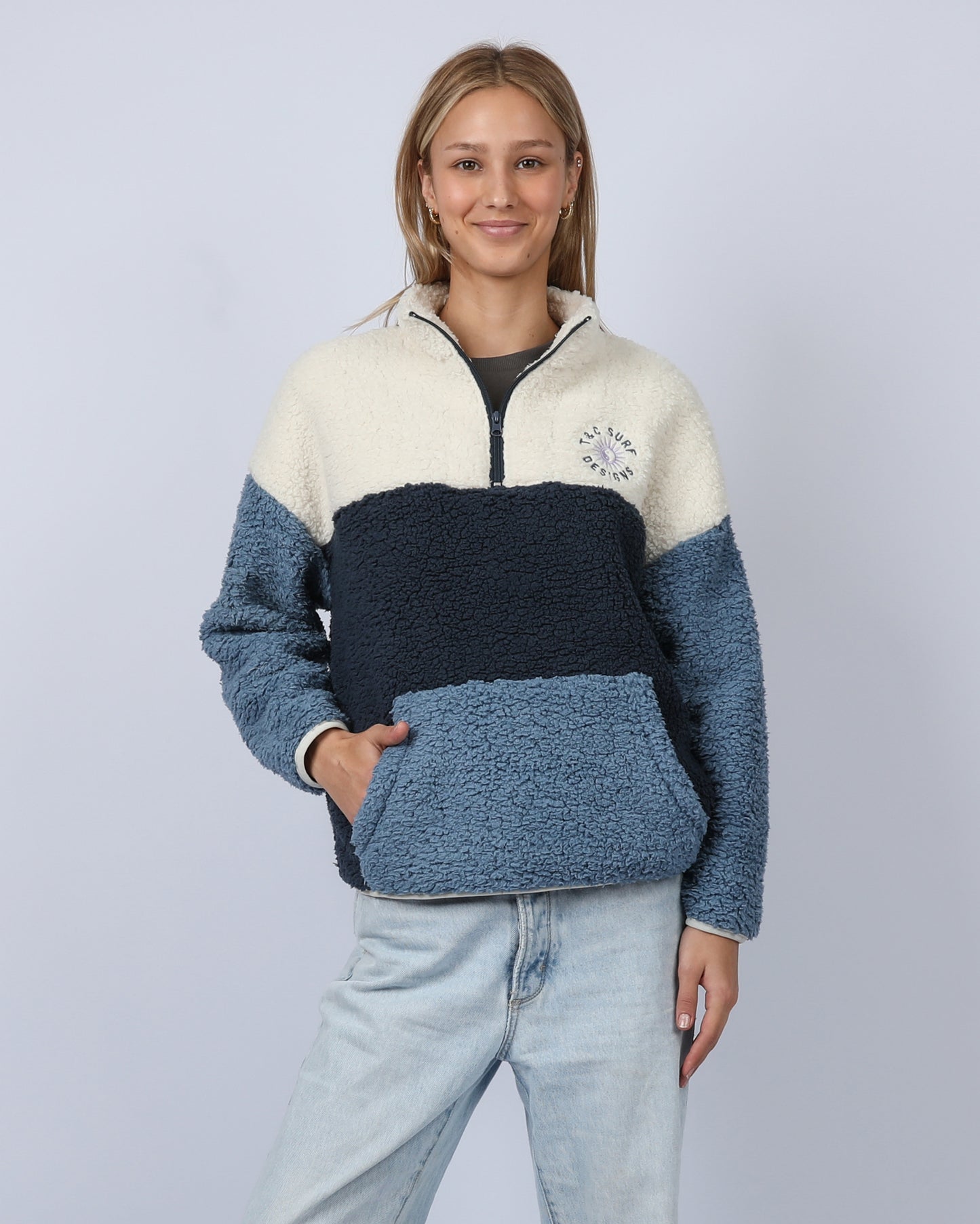 T & C Blockout 1/4 Zip Sherpa