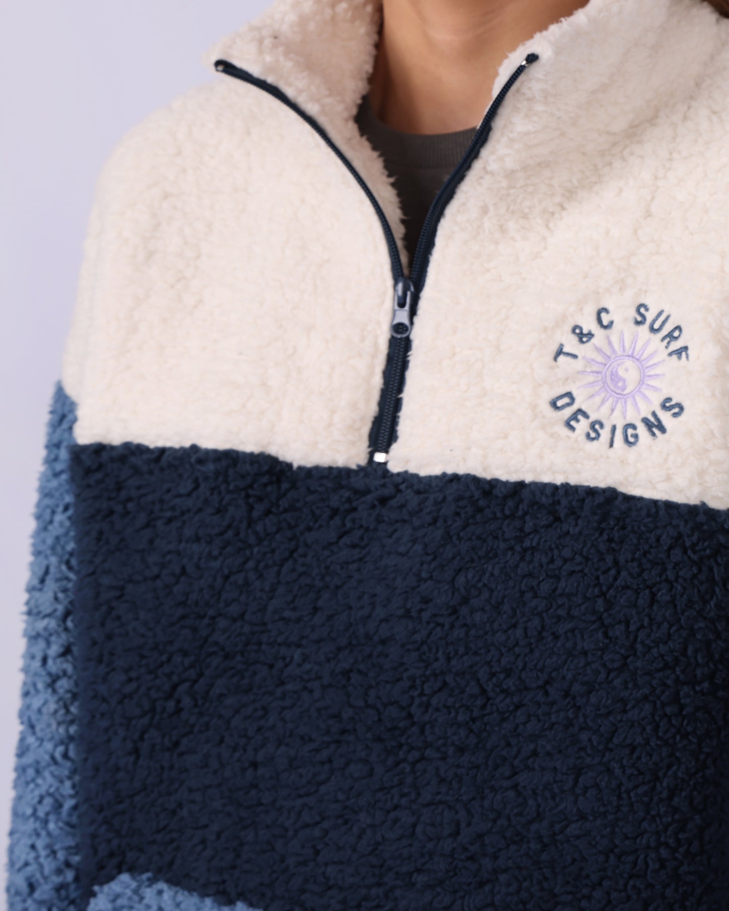 T & C Blockout 1/4 Zip Sherpa