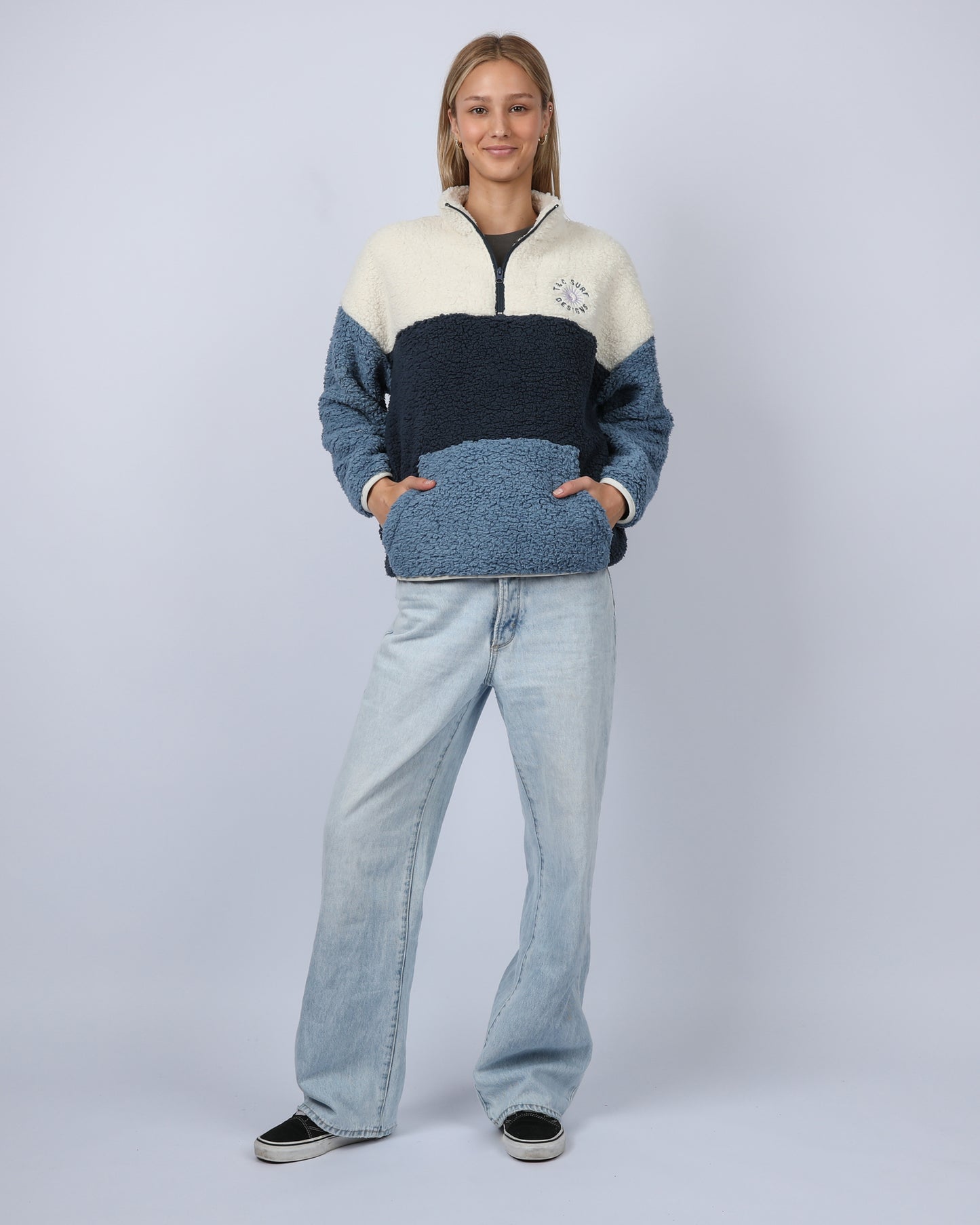 T & C Blockout 1/4 Zip Sherpa