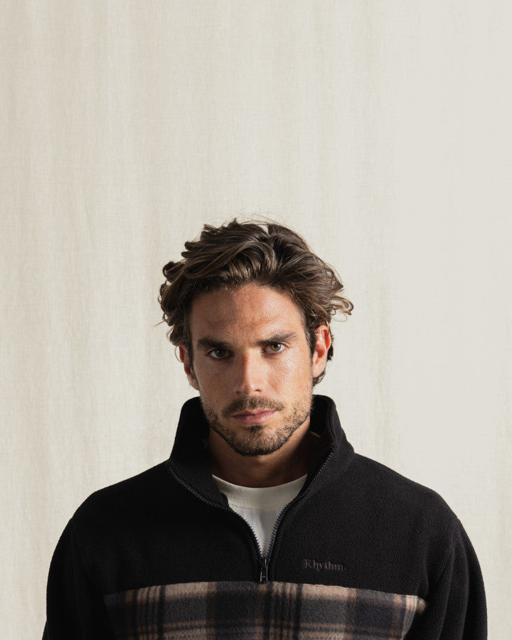 Rhythm Checkered Fleece Quarter Zip