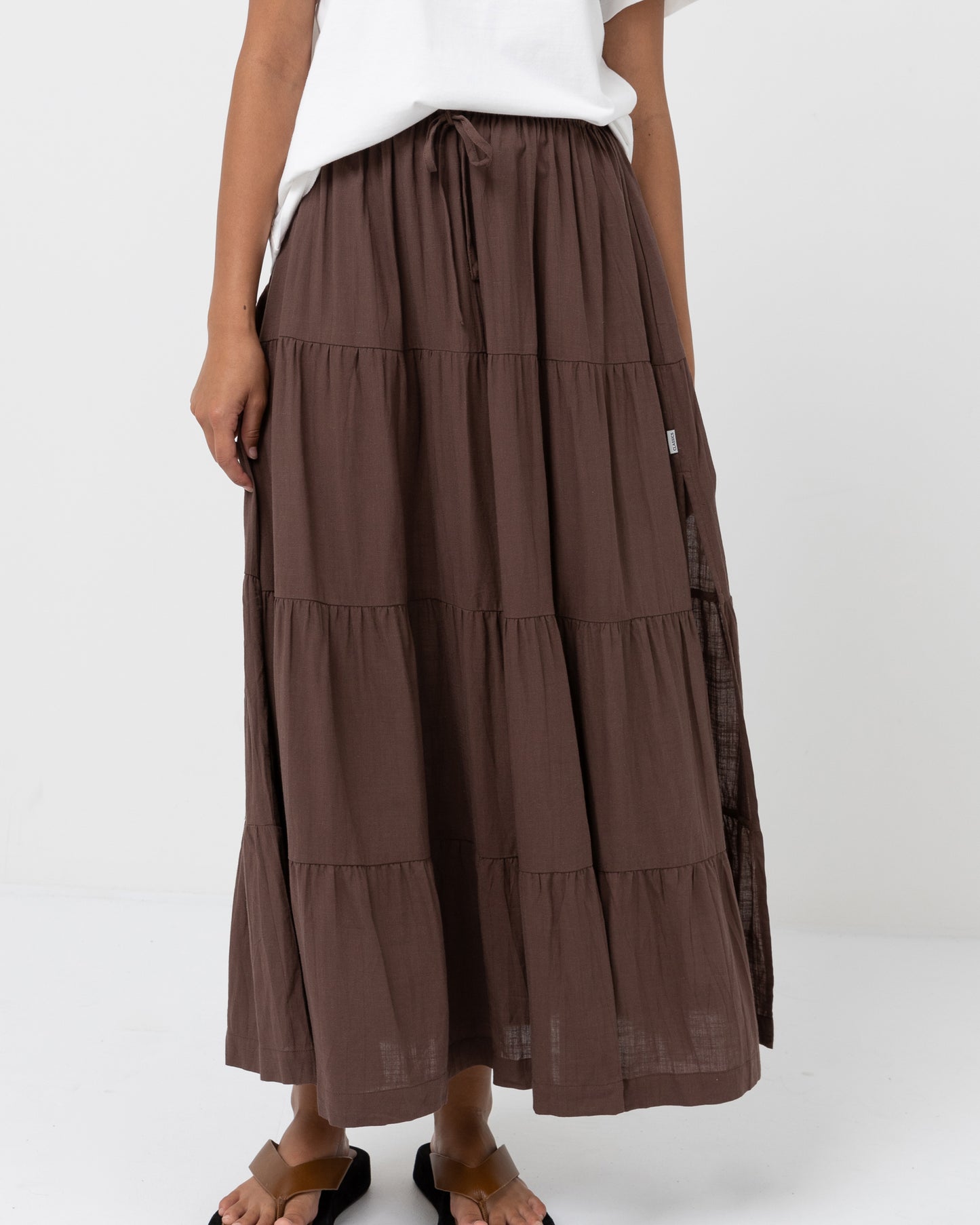 Rhythm Classic Tiered Maxi Skirt