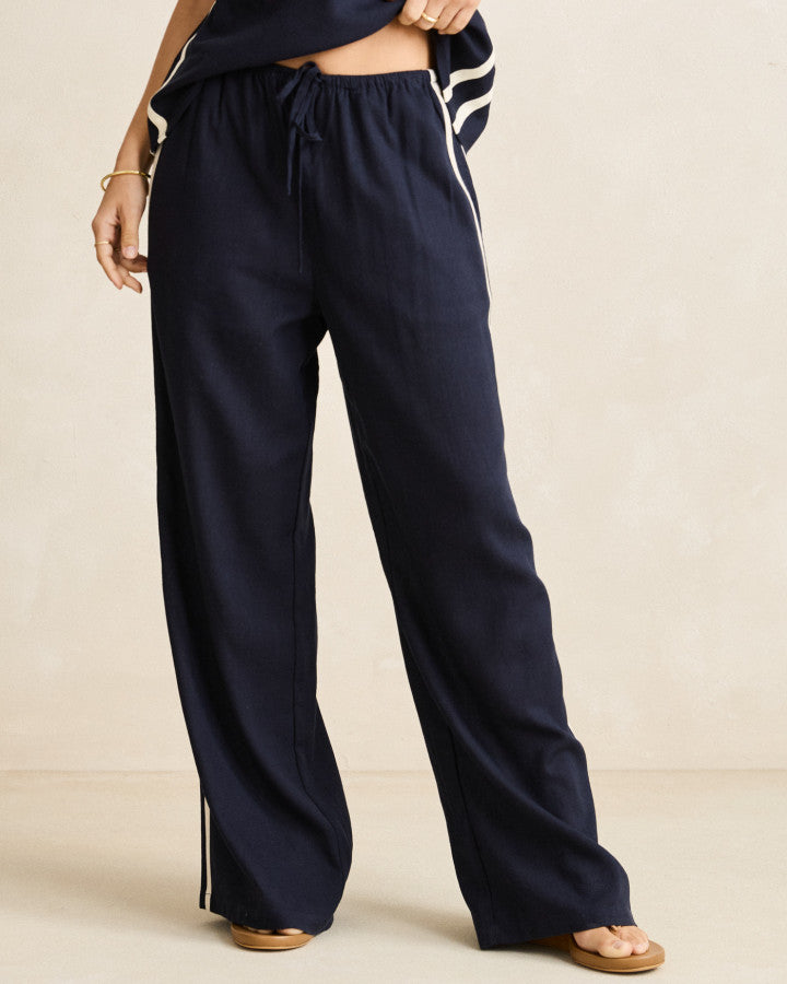 Rhythm Contrast Linen Trackpant