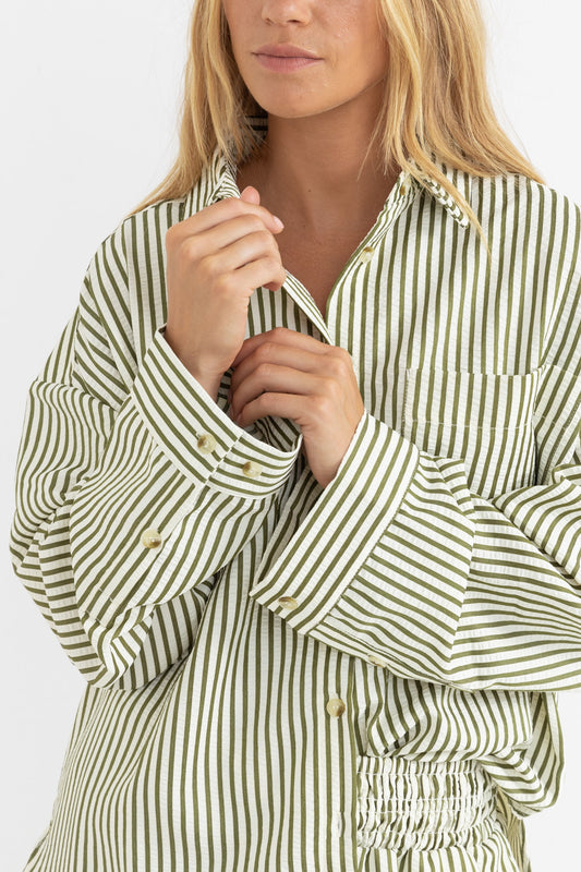 Rhythm COVE STRIPE LONG SLEEVE SHIRT