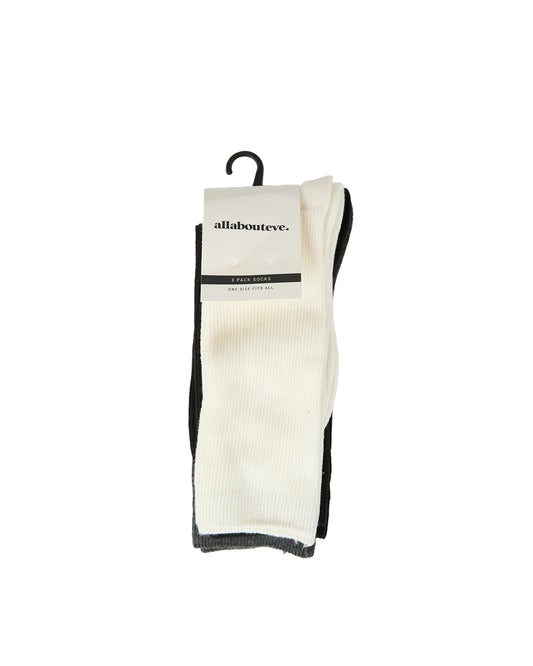 All About Eve Fine Rib Sock 3 Pack