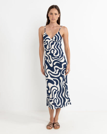 WAVERLY BIAS CUT MIDI DRESS