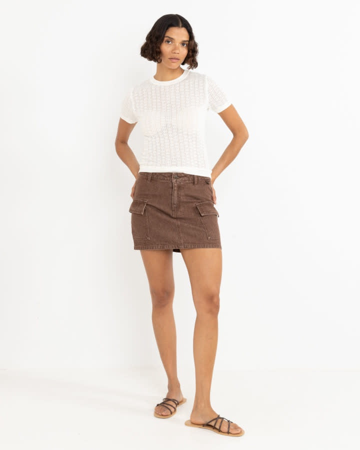 CARGO DENIM MINI SKIRT