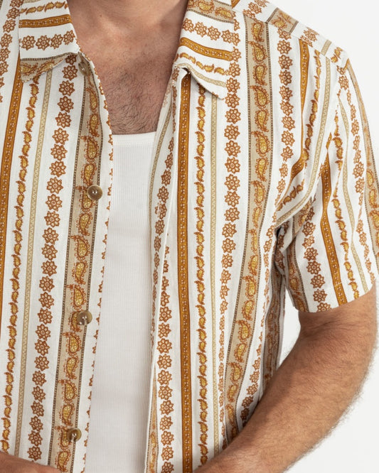 Rhythm PAISLEY STRIPE SS SHIRT