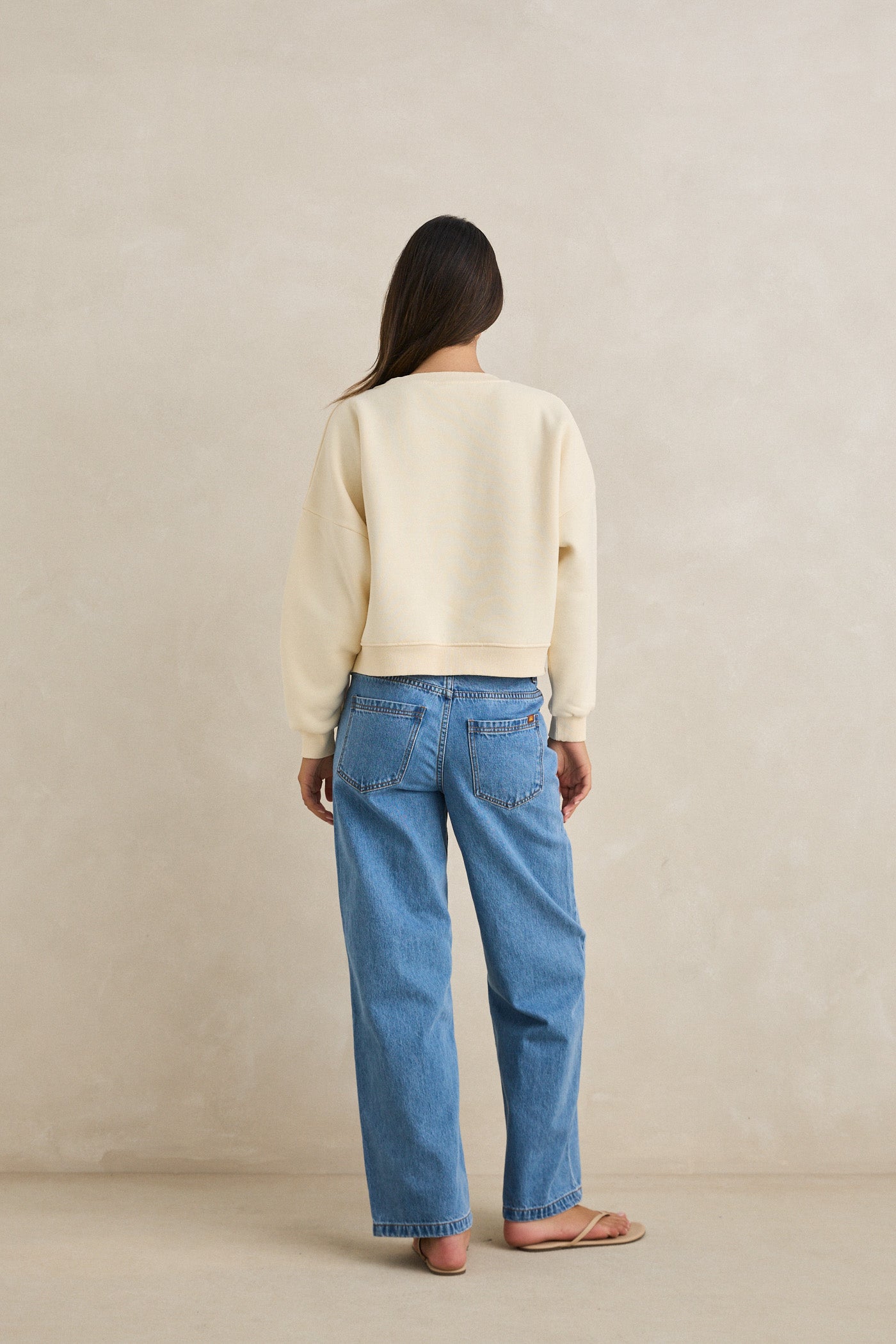 Rhythm Palm Slouchy Crew Neck Fleece