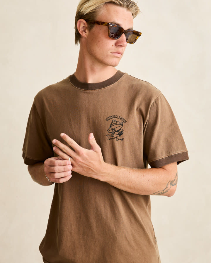 Rhythm Peace Sun Ringer Vintage SS T-Shirt
