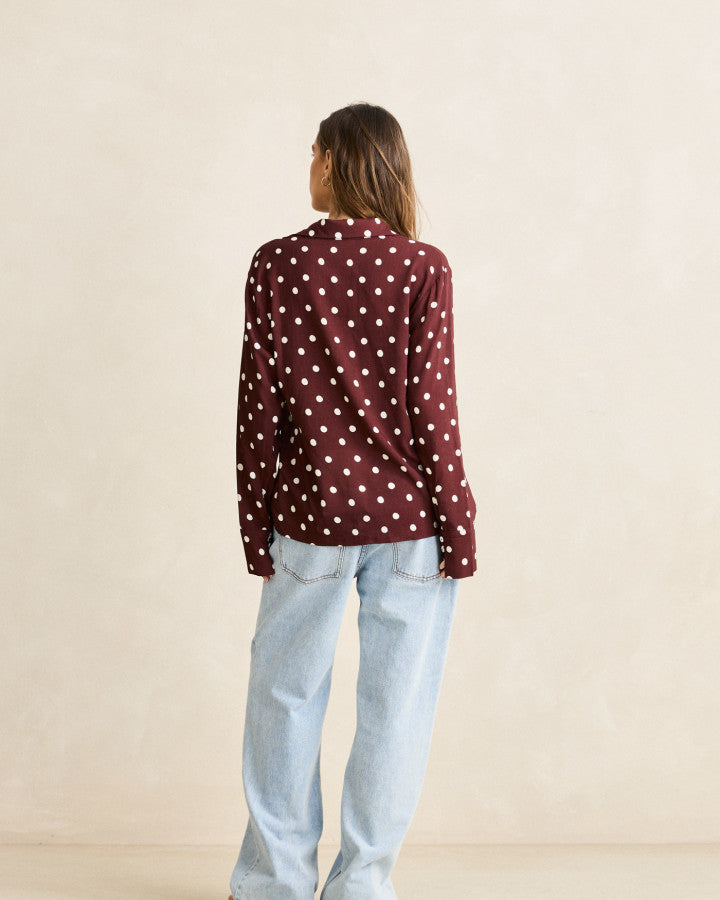 Rhythm Polka Tie Front Shirt