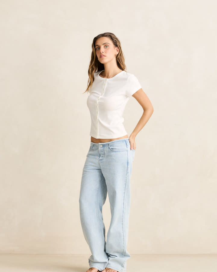 Rhythm Portia Button Down Rib Top