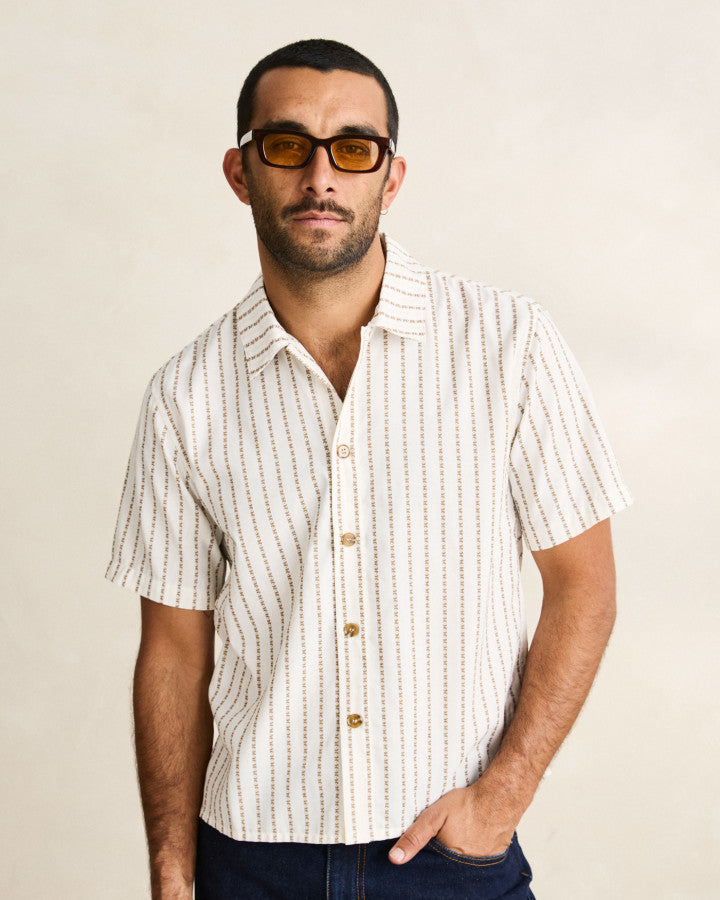 Rhythm VACATION STRIPE CROP SS SHIRT