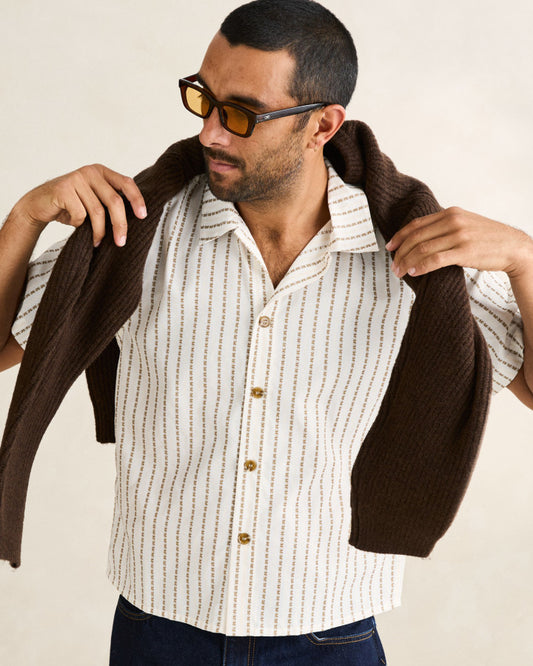 Rhythm VACATION STRIPE CROP SS SHIRT