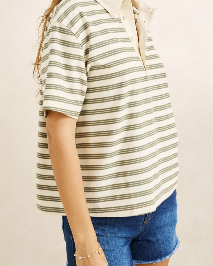 Rhythm Vintage Stripe Rugby SS Shirt