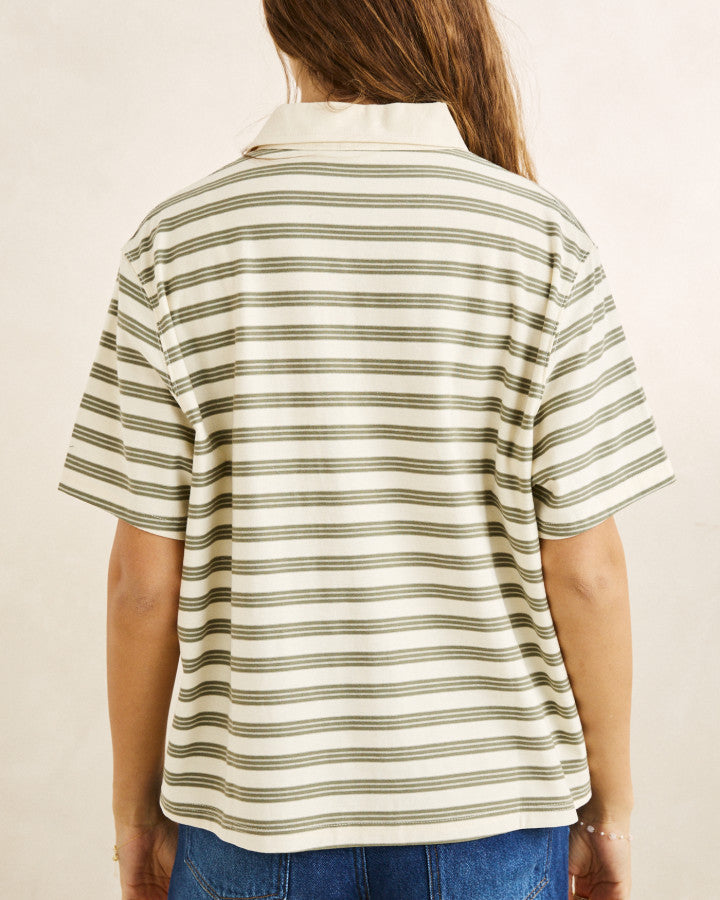 Rhythm Vintage Stripe Rugby SS Shirt